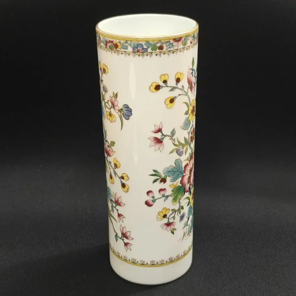 Vintage Coalport Bone China Ming Rose Vases 7